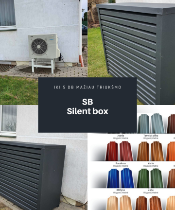 SB silent box – šilumos siurblio garso slopinimo dėžė